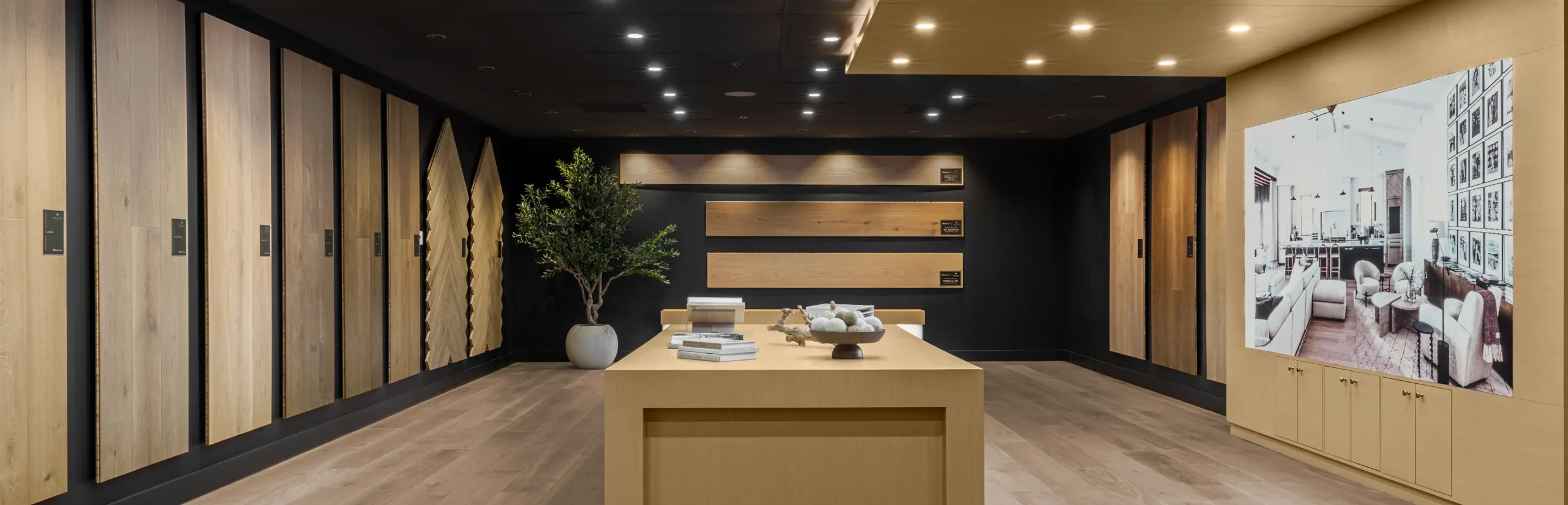 Luxury wood floor showroom